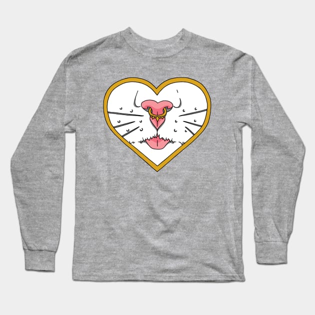 Cute Cats Nose Long Sleeve T-Shirt by bblane